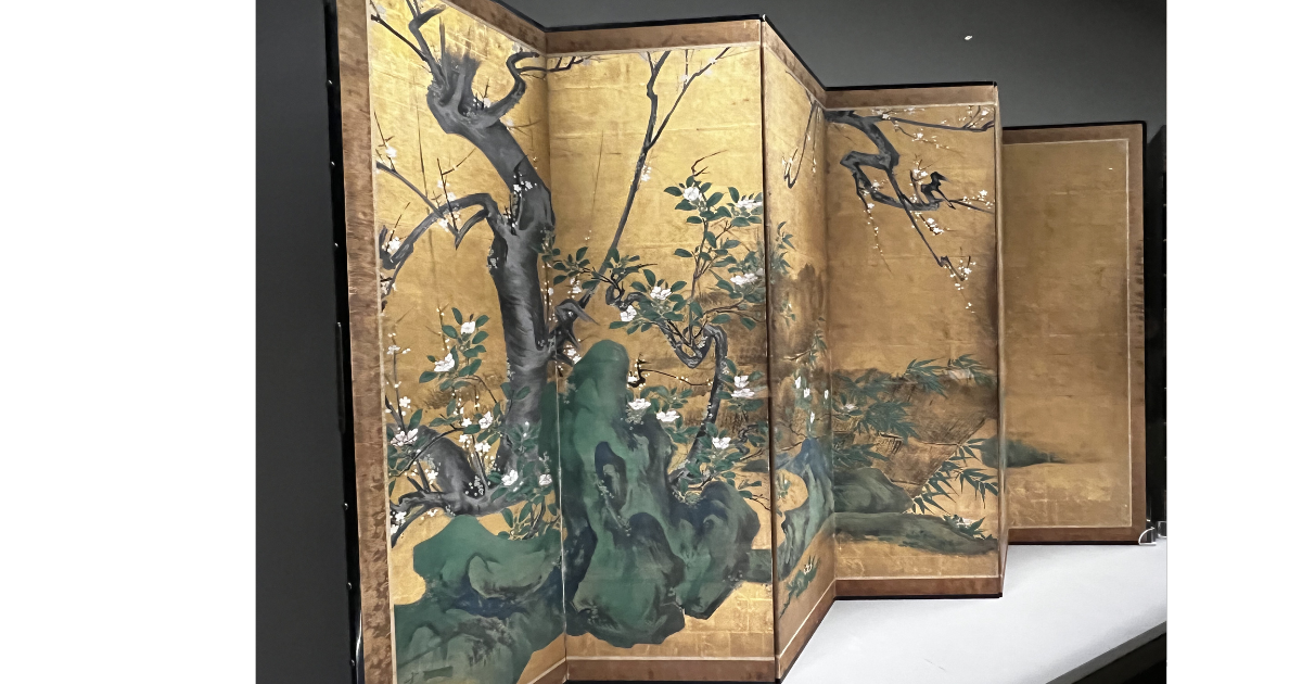 花卉図屏風